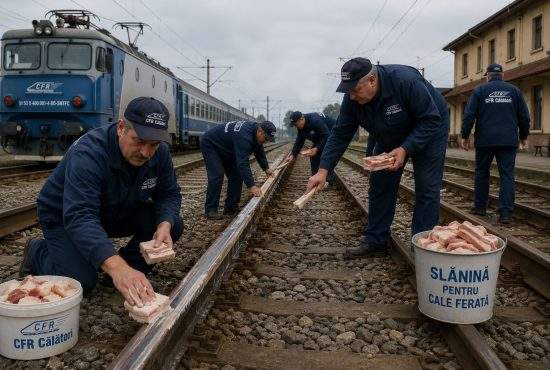 CFR a dublat viteza trenurilor după ce a uns toate șinele cu slănină