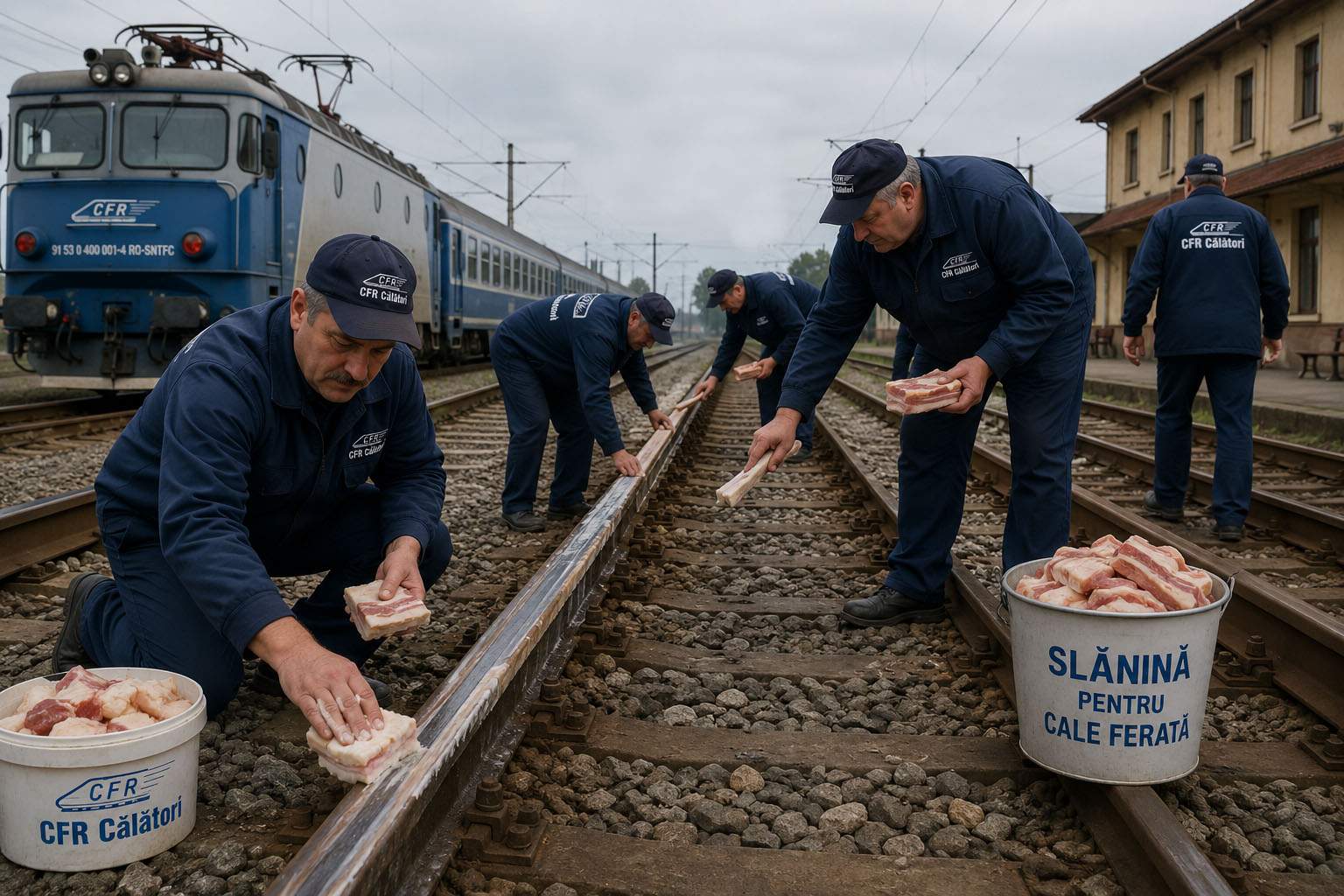 CFR a dublat viteza trenurilor după ce a uns toate șinele cu slănină