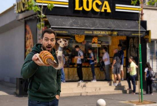 Senzaţii extreme! Luca lansează cobridogul, care în loc de cârnat are o cobră