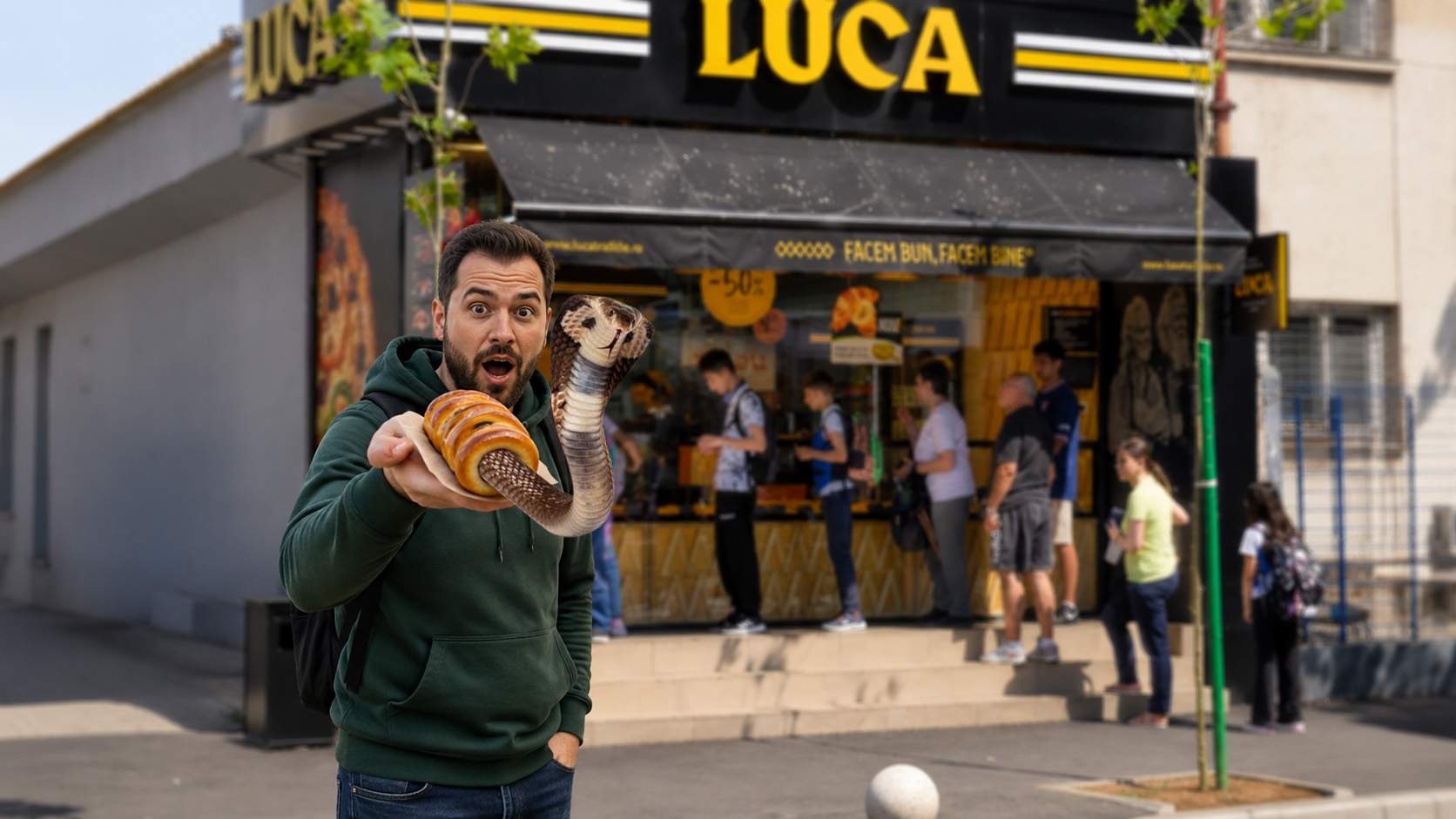 Senzaţii extreme! Luca lansează cobridogul, care în loc de cârnat are o cobră