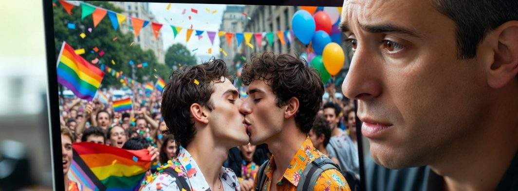 Bărbații români hetero s-au uitat și anul ăsta la parada gay să vadă cum se sărută alți bărbați