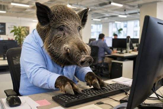 Mistreţul văzut ieri în Pipera a fost capturat şi acum e Junior Pig Officer la o multinaţională