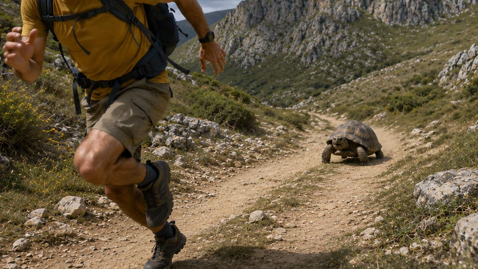 Nu doar urşii sunt periculoşi! Turist ardelean, atacat fulgerător de o ţestoasă în Munţii Dobrogei