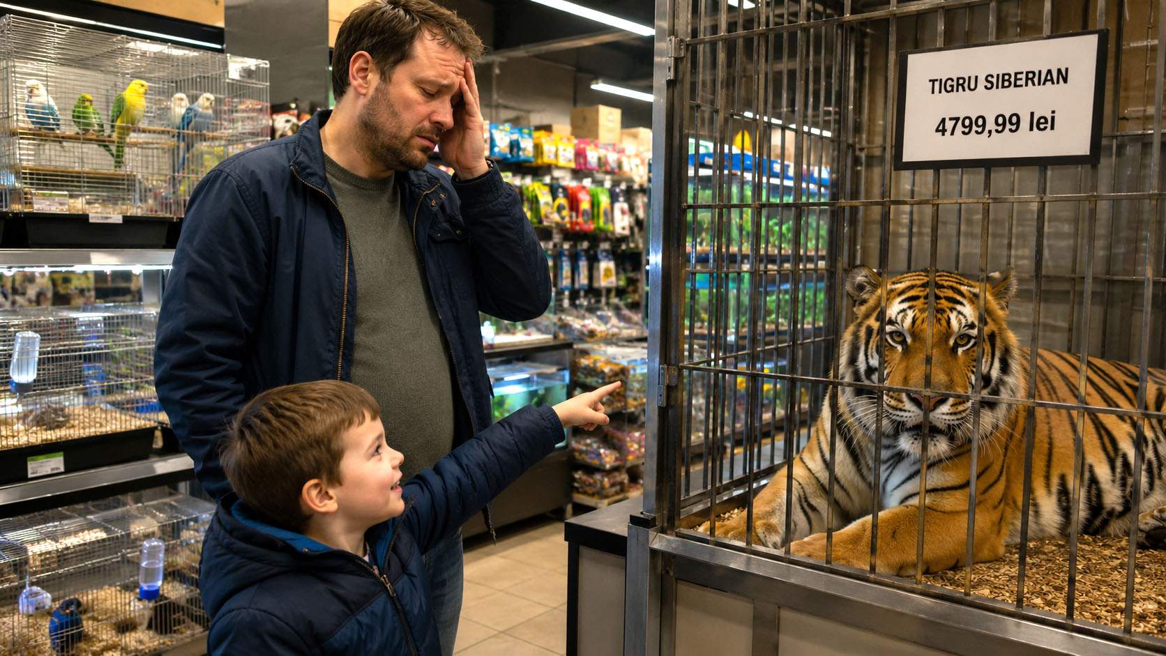 Pet-shopuri pline de părinţi disperaţi: copiii au văzut „Cămătarii” şi acum vor şi ei tigru