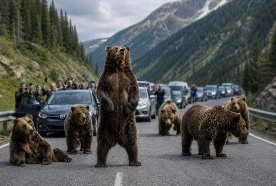 Urșii de pe Transfăgărășan au blocat șoseaua și cer pensii speciale ca să o deblocheze