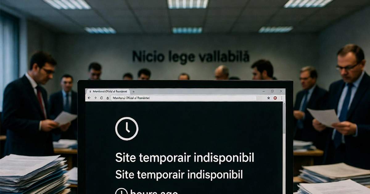 A căzut site-ul Monitorul Oficial: două ore nu mai e nici o lege valabilă