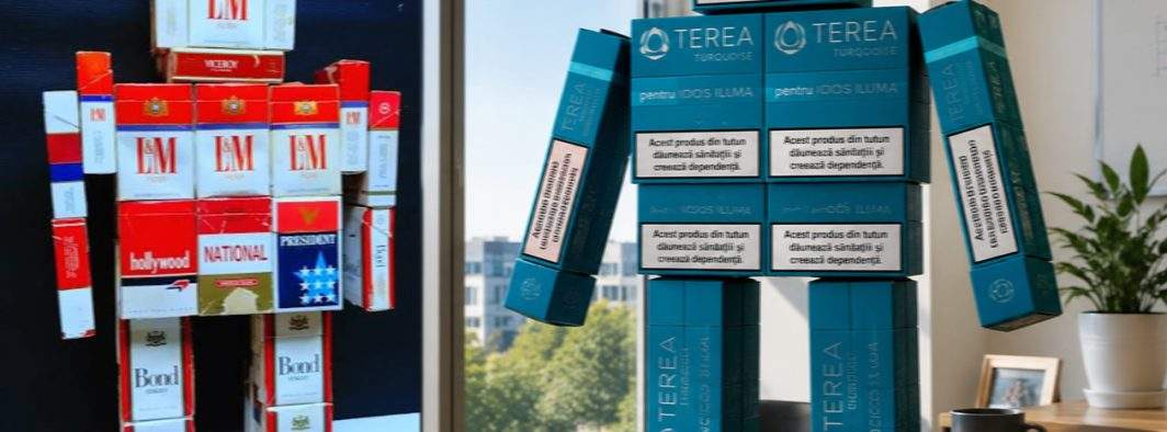 Revine moda! Un corporatist plictisit a făcut primul robot din pachete de Terea turcoaz