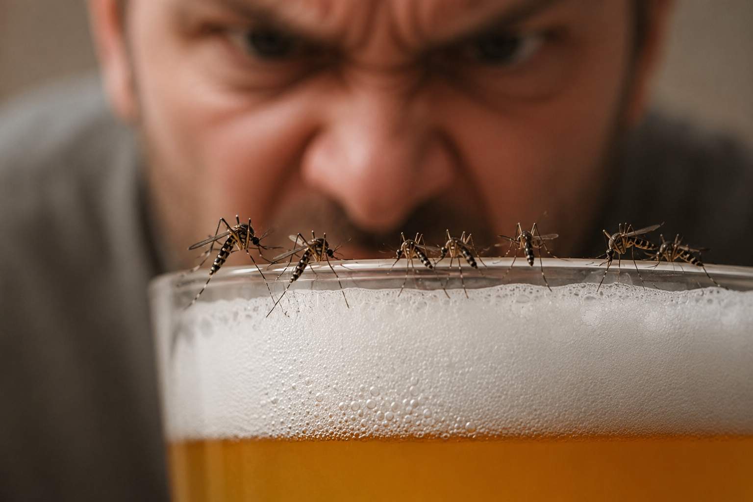 Una caldă, una rece! Tot mai mulţi ţânţari renunţă la sânge, dar îţi beau din bere