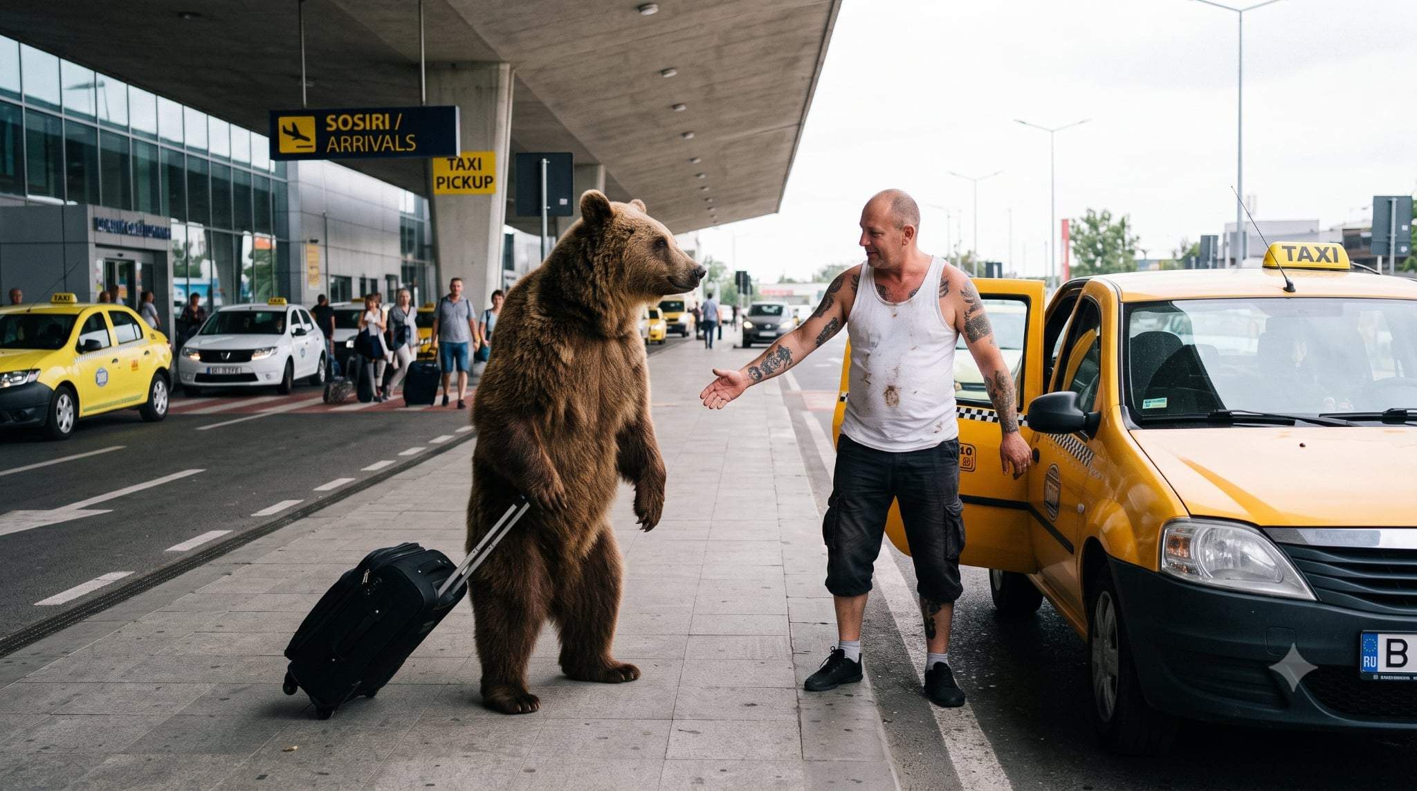 Urşii, tot mai aproape de Bucureşti. Unul deja a luat ţeapă de la un taximetrist la Otopeni