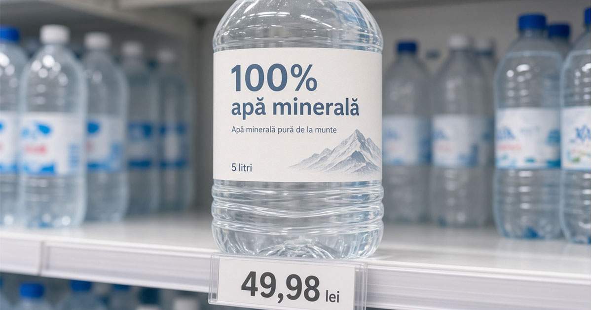 Apa minerală la 5 litri s-a făcut 50 de lei, din cauza debitului scăzut al Dunării