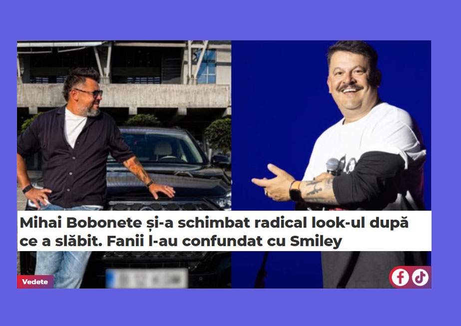Bobonete, jignit grav după ce a slăbit: a fost confundat cu Smiley!