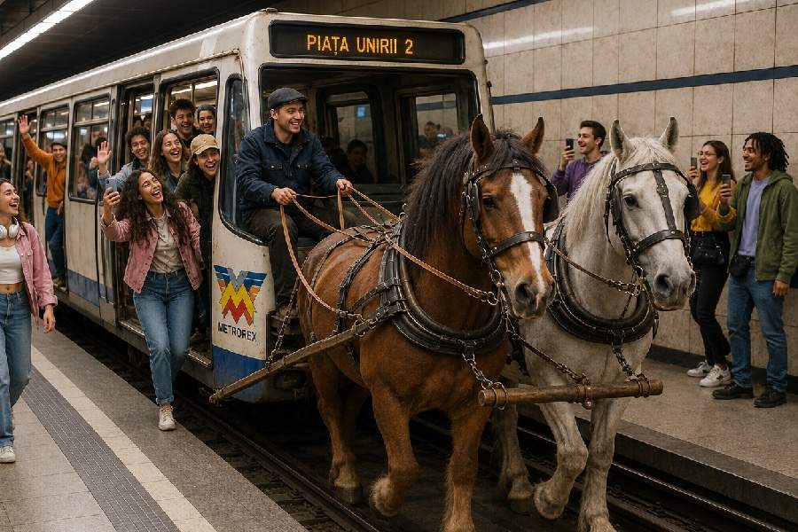 Metrorex face economie de curent. Metroul va fi tras de cai