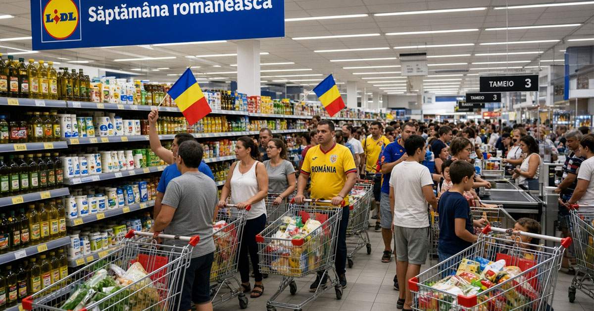 Săptămâna românească la Lidl în Grecia. Nu sunt produse românești, ci doar clienți din România