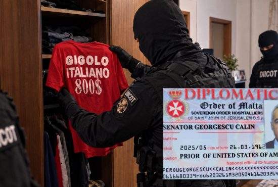 DIICOT: Pe lângă legitimaţia fake de cavaler de Malta, Georgescu avea şi un tricou fals de gigolo italian