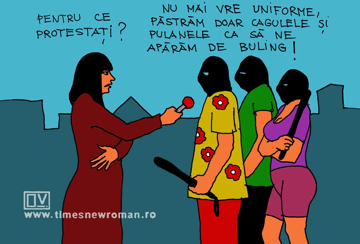 Protest la școala de jandarmi