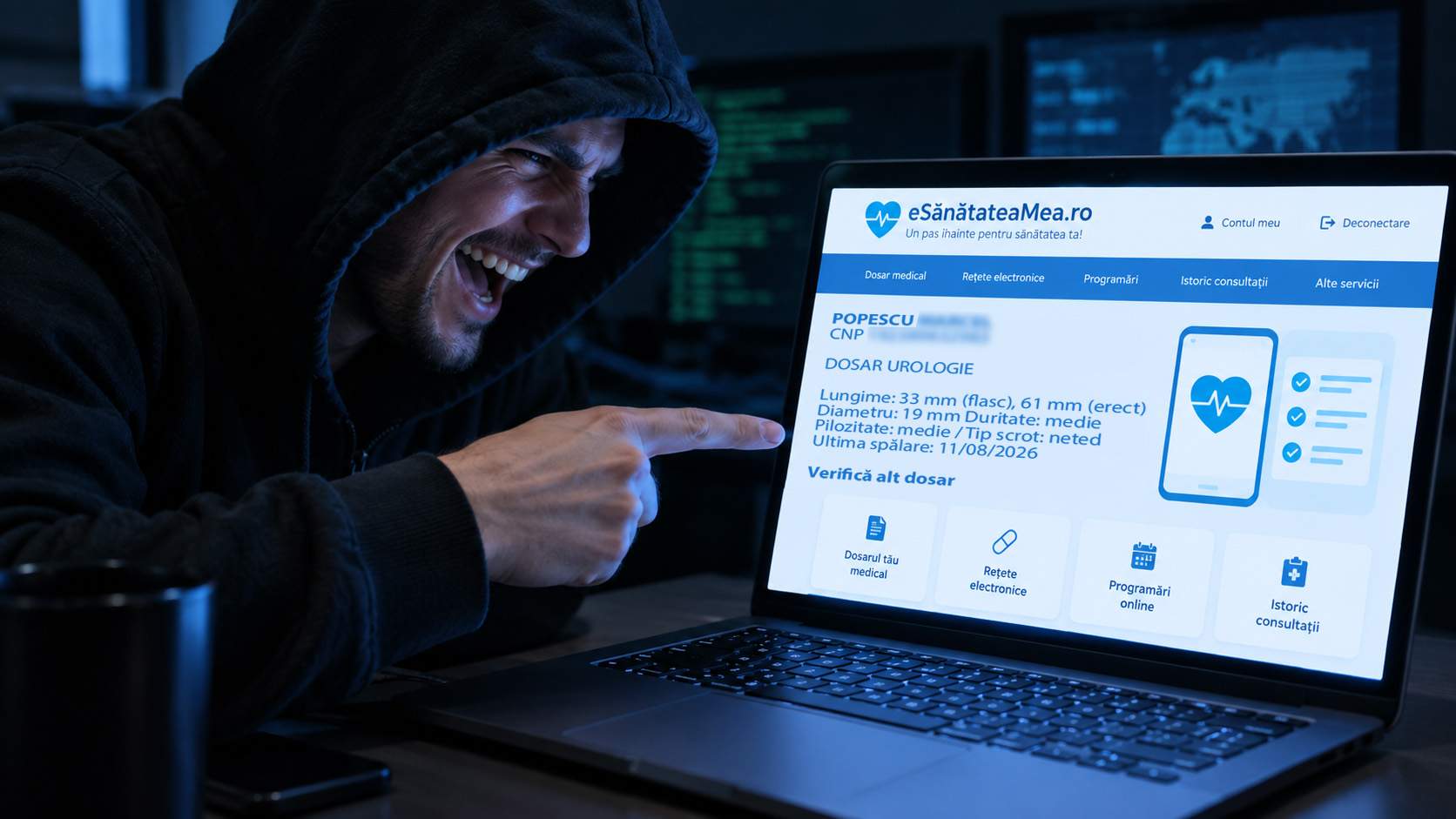 Platforma eSănătateaMea, complet nesecurizată. Poţi afla mărimea penisului oricui dacă îi ştii CNP-ul