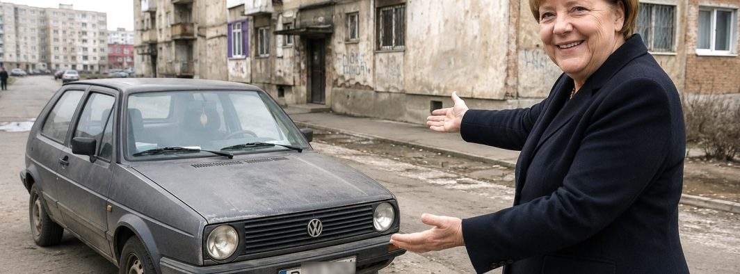 Angela Merkel, reîntâlnire emoţionantă în România cu maşina pe care a vândut-o acum 15 ani