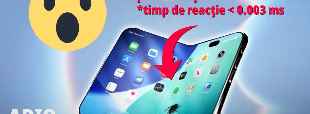Noul iPhone pliabil, funcţie revoluţionară de prins muşte. „Se pliază INSTANTANEU!”