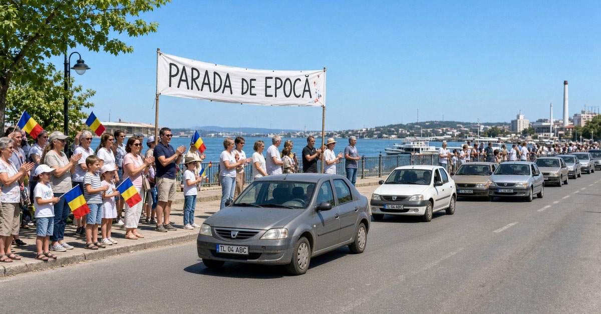 În Tulcea are loc azi parada mașinilor de epocă, cu Loganuri din 2004