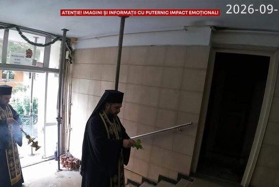 480 de popi au sfințit șantierul de reabilitare a blocului explodat din Rahova