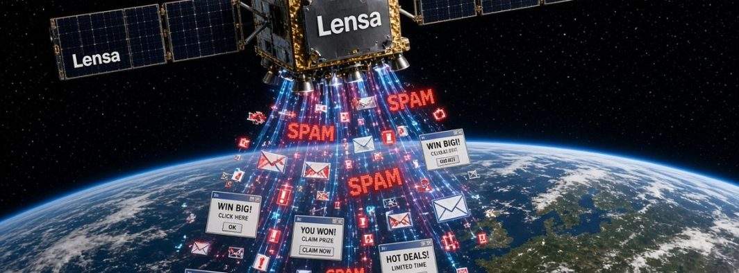 Lensa a reușit să lanseze pe orbită primul satelit de spam din istorie