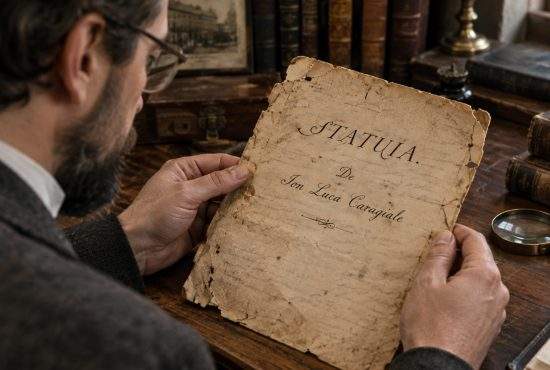 A fost găsită o schiţă pierdută a lui Caragiale, despre nişte proşti supăraţi pe o statuie