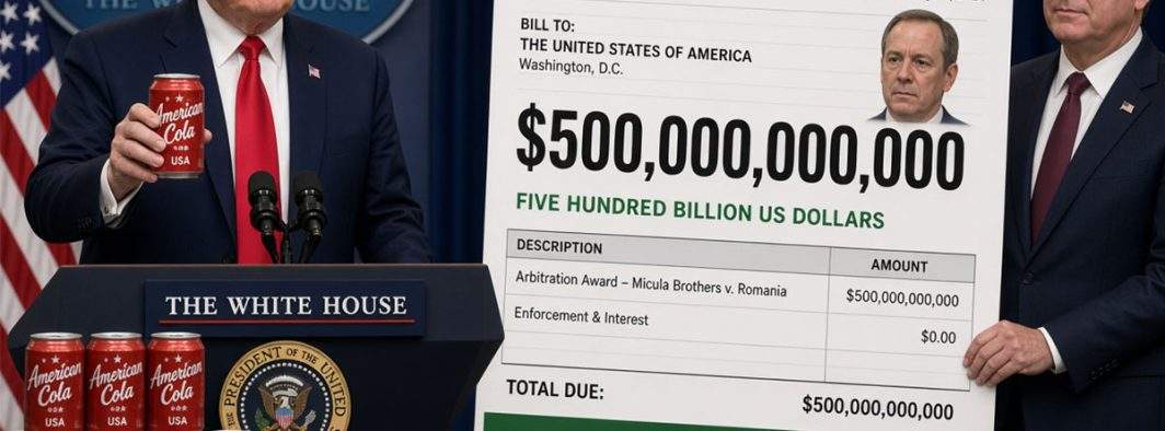Trump a schimbat numele Coca Cola în American Cola și acum trebuie să dea 500 de miliarde de dolari fraților Micula