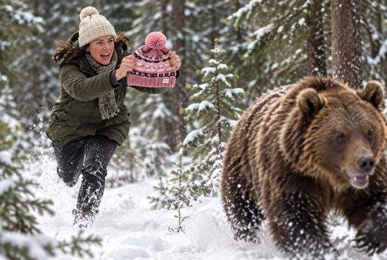 Ninge pe Transfăgărăşan. O turistă grijulie a fugărit un urs 5 km prin pădure ca să-i pună căciulă