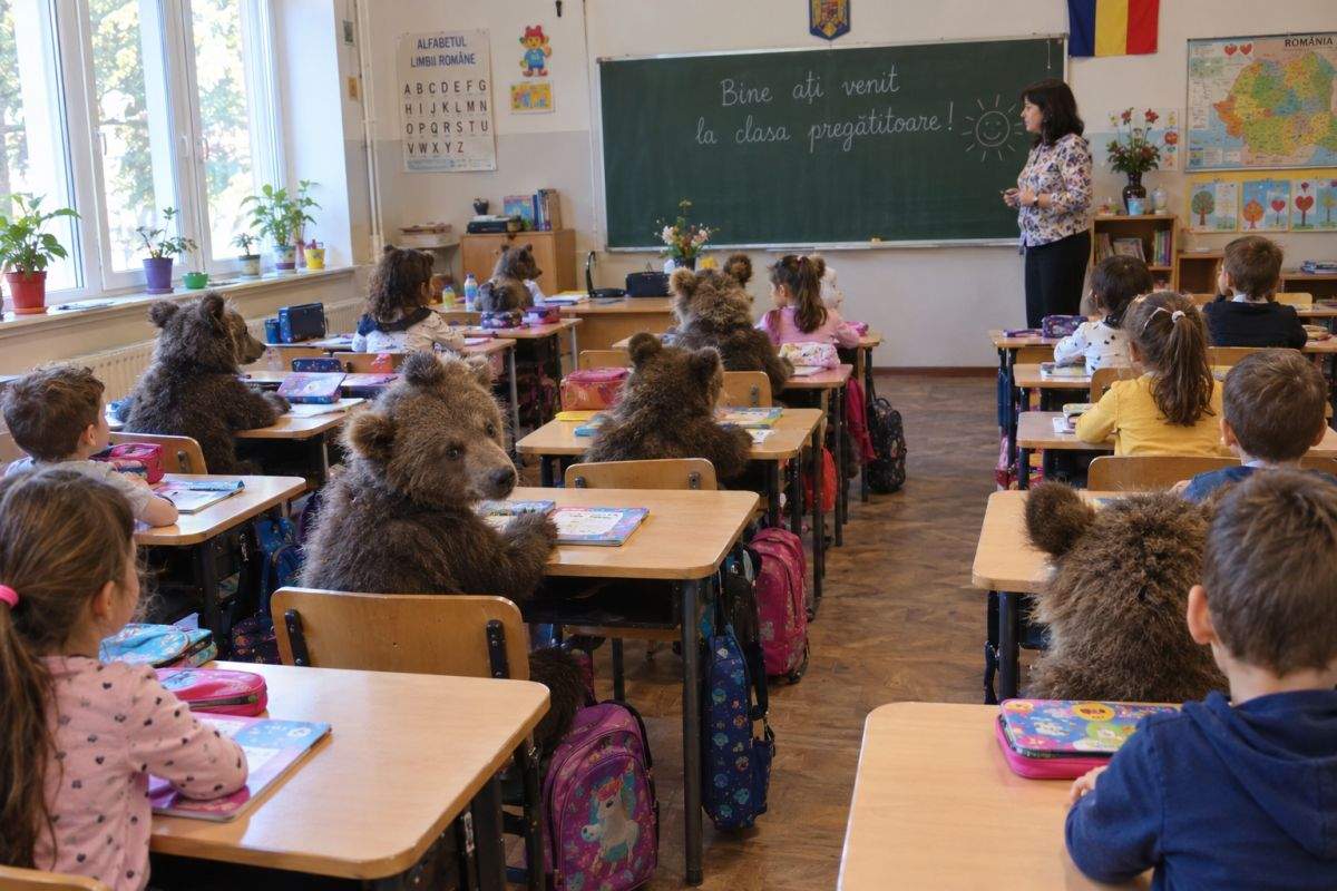 Era de așteptat! În Brașov s-au înscris în clasa I de 2 ori mai mulți urși decât anul trecut