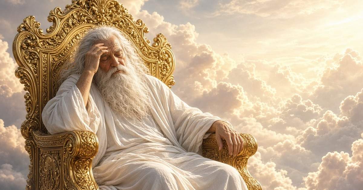 Dumnezeu, rupt de oboseală după ce a trebuit să asculte 500.000 de rugăciuni de la babele venite la Sf. Parascheva