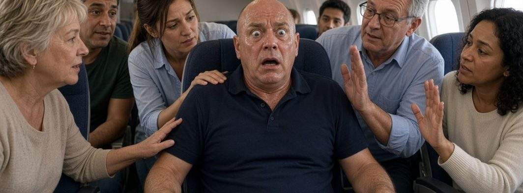 Bărbat care a chelit în avion, salvat de 15 medici aflaţi în drum spre conferinţa de implant de păr