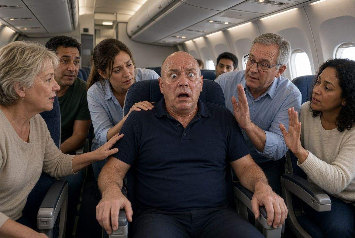 Bărbat care a chelit în avion, salvat de 15 medici aflaţi în drum spre conferinţa de implant de păr