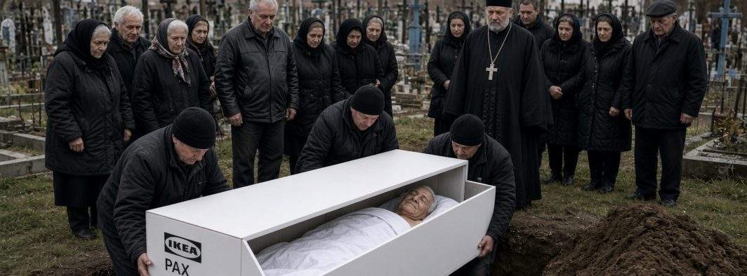 Pentru că n-a avut bani de sicriu, un român a fost îngropat într-un dulap PAX de la IKEA