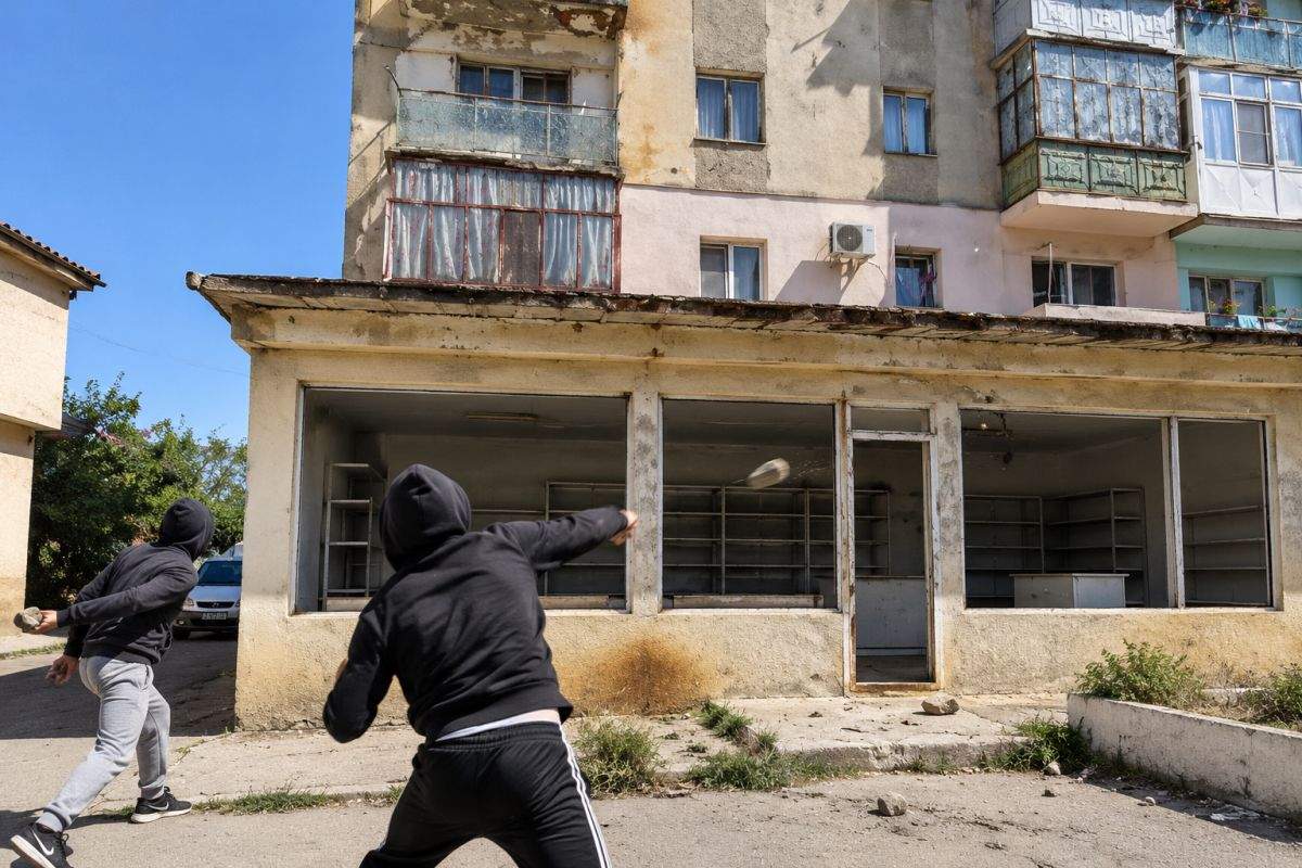 Protest eșuat în Mizil! Au încercat să spargă geamul magazinului din oraș, dar n-avea geamuri