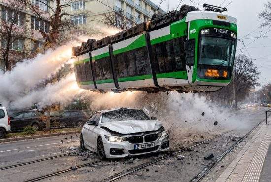 Revoluționar! Astra Arad a lansat tramvaiul care zboară peste BMW-urile de pe șine